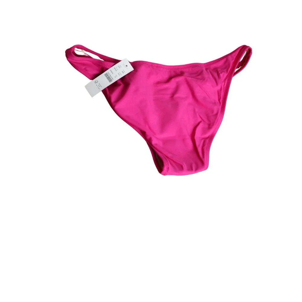 NEW J. Crew High-Leg Bikini Bottom ‎ Fuchsia Pink Size Medium